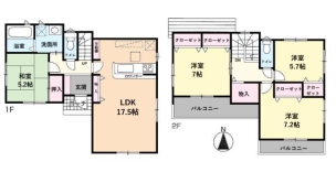 FIRST TOWN 新築分譲住宅 東海市加木屋町白拍子 間取り